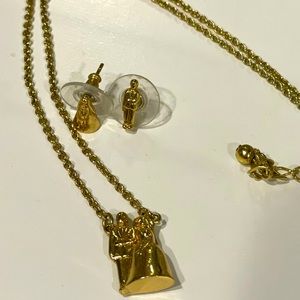 Kate Spade bride and groom necklace and earrings